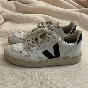 Veja V-12 Women’s White and Black Casual Sneakers